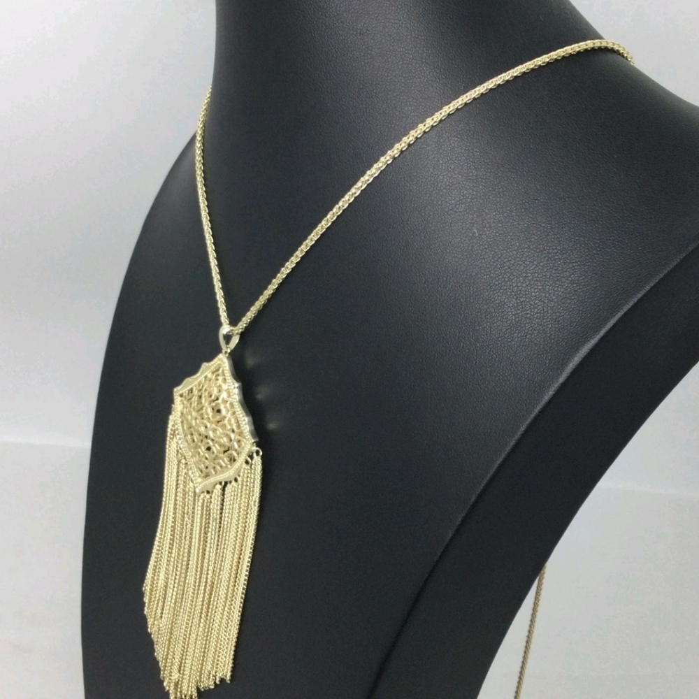 Kendra Scott Kingstone Filigree Pendant Necklace NWOT 30" - Picture 2 of 5